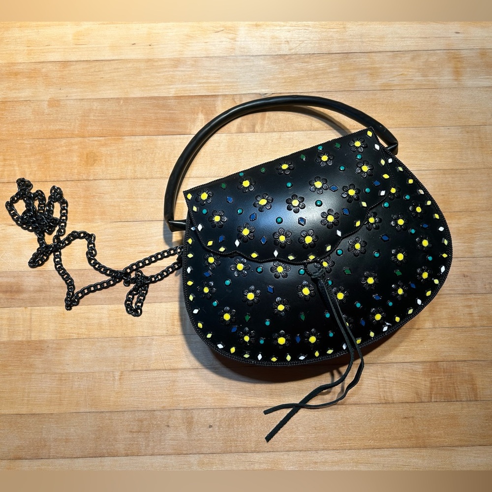 Sam Edelman Georgia Iron/Leather Crossbody Bag